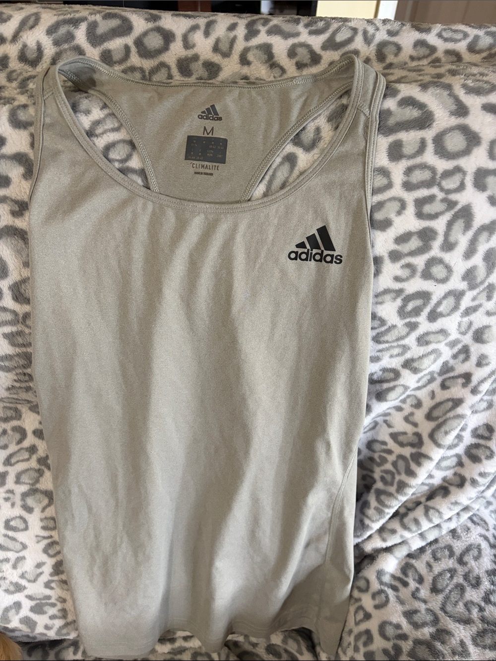 adidas Gray Racerback Athletic Tank Top